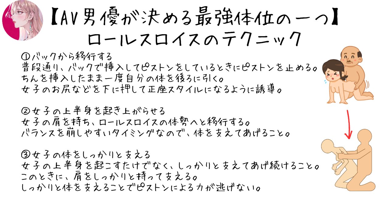 ロールスロイスってどんな体位？女の子の反応は？女性100人に体位にまつわるアンケートを実施しました。 | VOLSTANISH