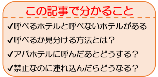 デリヘルが呼べるホテル - 東京都の一覧