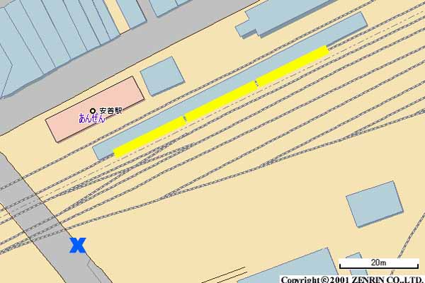 JR鶴見線]安善通路踏切（3k510m付近） : 北海道踏切調査室（HBC）