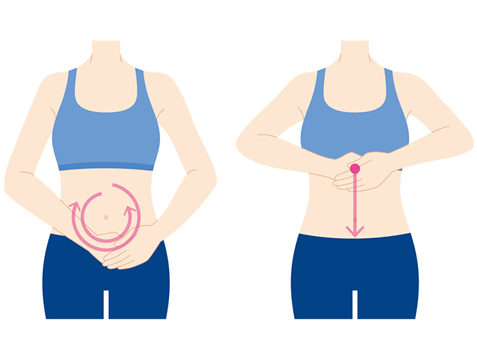 お腹を手ではさむだけ！快便＆リラックス マッサージ （2ページ目）：お腹ぺったんこ呼吸＆腸はさみマッサージ：日経Gooday（グッデイ）