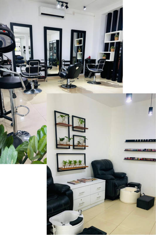 White brown classy salon