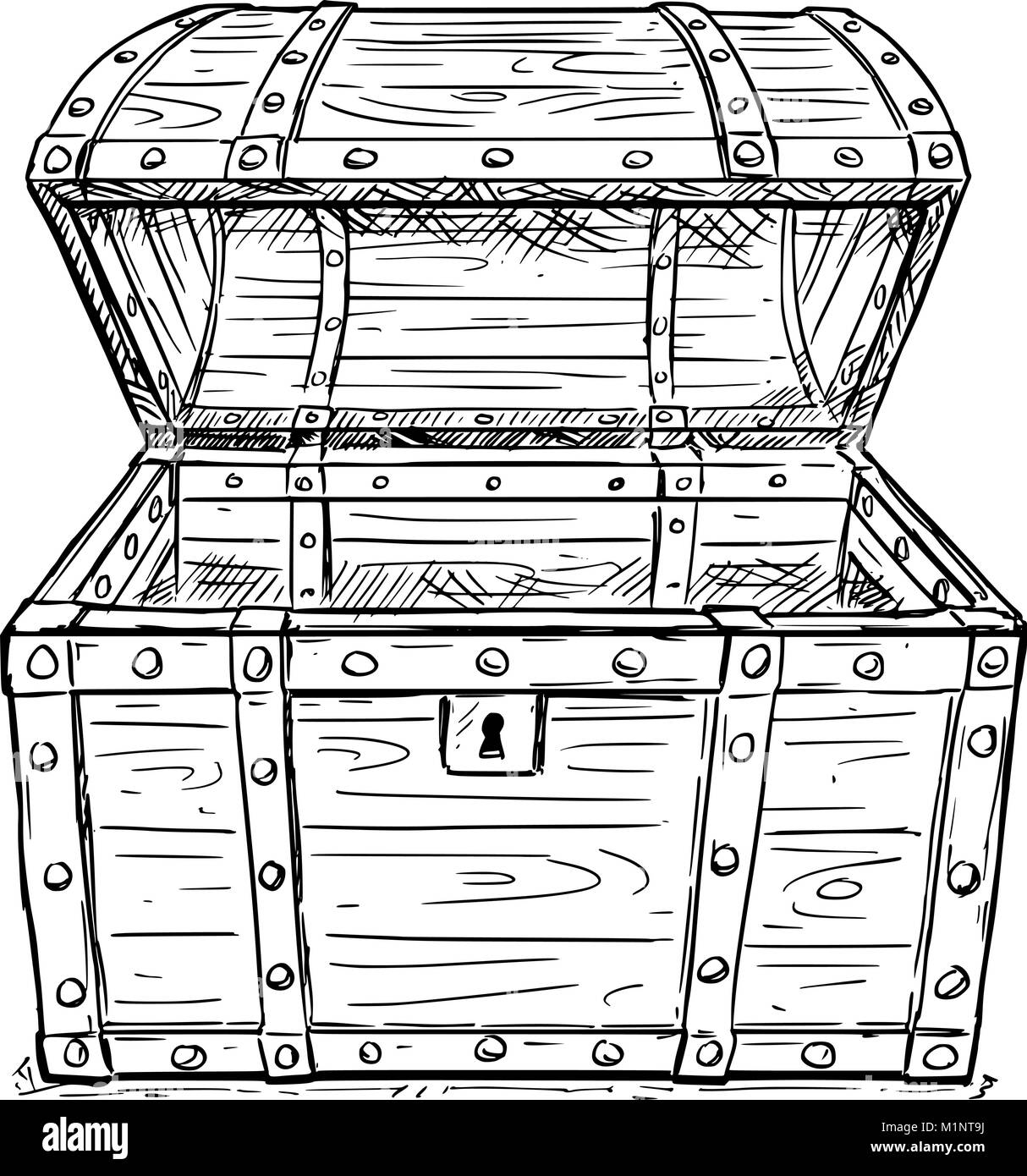 Open Treasure Chest Illustration for